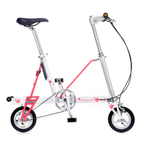 【CarryMe】花博塗裝版 SD 8吋充氣胎版單速鋁合金折疊單車-雛菊白(通勤小可愛 生日禮物 熟齡單車)