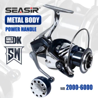 SEASIR Contra Spinning Fishing Reel 2000-6000 5.2:1 Max Drag 15KG/33LB Aluminum Power Handle All Met