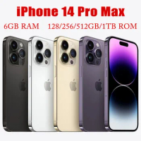 Apple iPhone 14 Pro Max Dual eSIM 6GB RAM 128/256/512GB/1TB ROM 6.7" Genuine Retina OLED Face ID NFC A15 Original Unlocked Phone