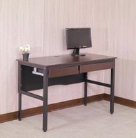 寬120公分低甲醛穩重型工作桌(附雙抽) 電腦桌 書桌 辦公桌 會議桌【馥葉】型號DE1206-2DR
