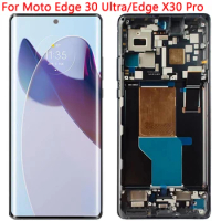 For Motorola Moto Edge X30 Pro LCD Display OLED Touch Screen With Frame 6.67" Moto Edge 30 Ultra Display LCD Parts