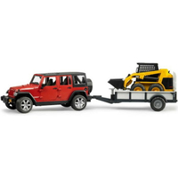 【Fun心玩】RU2925 麗嬰 德國製造 BRUDER 1：16 Jeep 越野車+Cat 推土機 兒童 超大 汽車