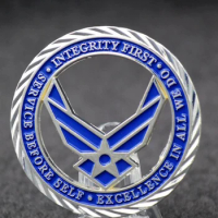 Silver Plated U.S. Air Force Core Values Commemorative Challenge Coin Art Craft