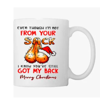 FROM YOUR SACK Father's Day Christmas Creative Ceramic Mug Coffee Milk White Cup