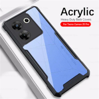 Camon20 Pro Case Clear Acrylic Back Phone Cover For Tecno Camon 20 Pro 20Pro 5G 4G Shell Shockproof Protection Fundas 6.67inches