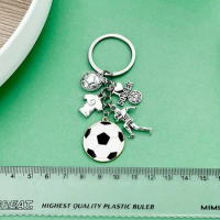 New Football Keychain Football Player Jersey Sneakers Ball Various Objects Can Hang Keys Jewelry Accessories Gift for Soccer Fan