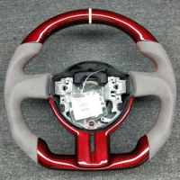 Racing Cuatomized Real Carbon Fiber Sports Steering Wheel Alcantara Leather compatible for SUBARU BRZ Toyota 86