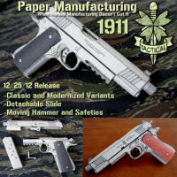 Colt M1911A1 Pistol DIY Assembling Paper Gun Firearms Simulation Military Weapon Model Boy Birthday Gift A300