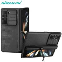 Nillkin For Samsung Galaxy Z Fold 5 CamShield Fold Case Slide Camera Back Protector Cover With Kickstand For Samsung Z Fold 5