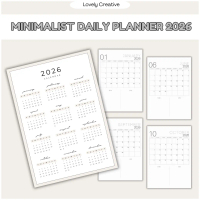 Minimalist Daily Planner 2026 | (Saiz A4)