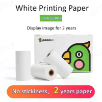 3 Rolls POOOLI Official Label Sticker Paper For L1 L2 For Peripage A6 Paperang Baypage Bluetooth Photo Printer Sticker Maker