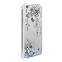 apbs iPhone6s/6 Plus 5.5吋施華彩鑽鋁合金屬框手機殼-銀色源動
