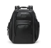 TUMI Alpha Brief Pack Bag - Tas Ransel Pria - Black Leather