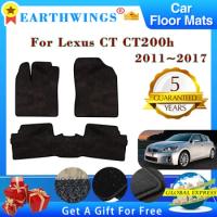 For Lexus CT CT200h CT300h CT400h ZWA10 2011~2017 Car Floor Mats Rug Footpads Anti-slip Carpet Cover Pad Foot Pads Accessories
