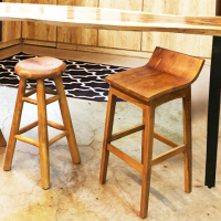 【吉迪市柚木家具】柚木造型吧台椅 LT-022A(椅子 高腳椅 餐椅 餐廳 椅凳)