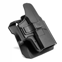 TEGE Polymer OWB Holster Tactical Gun Holster Matched Paddle Attachment 360 Degree Auto-Adjusts for Glock 26 27 33 Gen 1-5