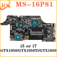 Mainboard For MSI MS-16P81 MS-16P8 GL63 Laptop Motherboard i5 i7 8th/9th Gen GTX1050 GTX1050Ti GTX1650 V4G