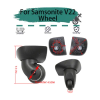 For Samsonite V22 Black Universal Wheel Replacement Suitcase Rotating Smooth Silent Shock Absorbing Travel Accessories Casters