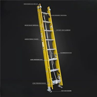 Tangga Fiberglass 9,2 Meter Alumunium Extension Tangga PLN Liveo 9,2 M 11.84m