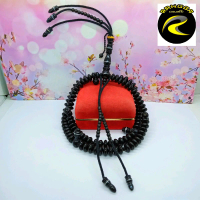 Tasbih tijani yuser black full benang rajut D80