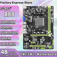 SZMZ A88 Gaming Performance Motherboard AMD FM2+ Socket Support A8 A10-7890K/Athlon2 x4 880K CPU DDR3 SATA3.0 up to16GB USB 3.0