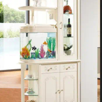 Wine cabinet living room partition cabinet double-sided lockers European style aquarium porch cabinet