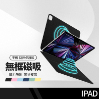 【超取免運】無邊框雙面夾平板皮套 三折磁吸皮套 適用蘋果 iPad Mini6 智能休眠 平板保護套