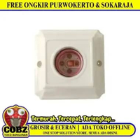 BROCO 1210 Fitting Tempat Lampu Plafon Atap Tempel Kotak Besar Cream