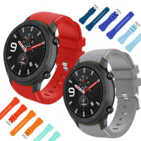 22MM Silicone Wrist Strap For Xiaomi Huami Amazfit GTR 47mm Bip 5 Watchband For Huawei Watch GT 4 3 2 46mm WatchStrap bracelet