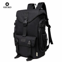 OZUKO Brand Fashion High Capacity Oxford Men Backpack 2023 New Schoolbag Male Travel Backpacks 15.6 inch Laptop Bags Boy Mochila