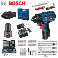 BOSCH GDR 120-LI Impact Screwdriver Wrench 100Nm 1/4in 12V2.0Ah Battery Tool Parts Soft Axis Drills Bit Sleeve Sets