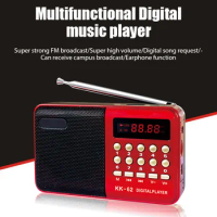 Mini Portable Radio Handheld Rechargeable Digital FM USB TF MP3 Player Comes With 3.5mm Headphone jack Stonego Speaker Gifts