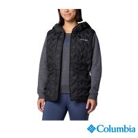 Columbia哥倫比亞 女款-Omni Heat保暖羽絨連帽背心-黑色 UWR87160BK/IF