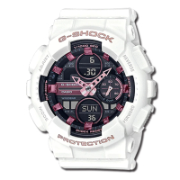 【CASIO 卡西歐】G-SHOCK 雙顯女錶 樹脂錶帶 防水200米 GMA-S140M(GMA-S140M-7A)