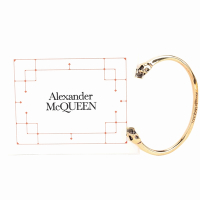 Alexander McQueen 骷髏頭仿古金手環(金色)
