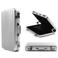New Business ID Credit Card Holder Travel Suitcase Organizer Wallet Pocket Case Aluminum Metal Box