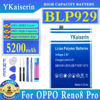 YKaiserin 5200mAh Replacement Battery BLP929 For OPPO Reno8 Pro Reno 8 Pro+ 8Pro Moile Phone