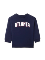 เสื้อสเวตเตอร์เด็กผู้ชายแขนยาว พิมพ์ลาย Atlanta สีกรมท่า
