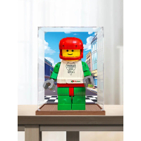 Suitable for Lego 40819 Large Proportion Racing Driver Doll Toy Acrylic Display Box Transparent and 
