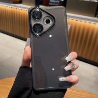 Soft Case FOR POCO F6 Lens Jacket Transparent Cover Casing- Hitam