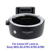 TECHART TCS-04 Camera Adapter Ring for EF -NEX 4 Adapter For Canon EF Lens to Sony NEX A9 a7R3 a7R2 a7M3 A7R III A7RII