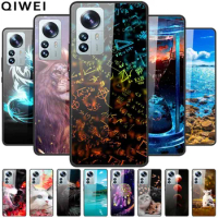 Tempered Glass Cases For Xiaomi 12T 5G Case Hard Phone Back Cover for Xiaomi 12T Pro Protection Shells Mi 12 T 12TPro 2022 Cool