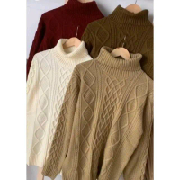 Delani.Project Turtleneck Sweater Knit Cable Knitwear