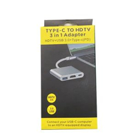 type-c三合一轉接線 usb3.1HDMI 功能多拓展塢4k鋁殼轉換器