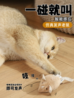 貓玩具 逗貓玩具 自動逗貓貓玩具自嗨解悶神器電動仿真小老鼠發聲小貓咪幼貓用品afp逗貓棒【HZ74014】