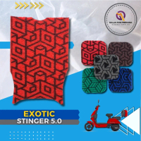 karpet alas pijakan kaki sepeda listrik EXOTIK STINGER 5.0ALL BLACK SERIES/ karpet bahan mie bihun s