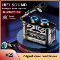 NEW M25 TWS Wireless Headphones Earphones Bluetooth Touch Control Noise Reduction Stereo Earbuds Headsets for Xiaomi Iphone