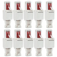 12 X Network Plug Tool-Free RJ45 CAT6 LAN UTP Cable Plug Without Tools CAT5 CAT7 Installation Cable Patch Cable Tool