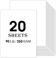 20Sheets 11 x 14 Black Cardstock Paper Thick Card stock for Cricut Large Construction Paper for Card