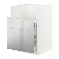 kabinet dasar u wastafel TALLSJÖN, putih/Vårsta baja tahan karat, 60x60 cm